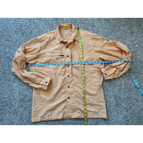 Mountain Hardware Long sleeve, button down, shirt, size LG; Orange, Vintage - Picture 5 of 12